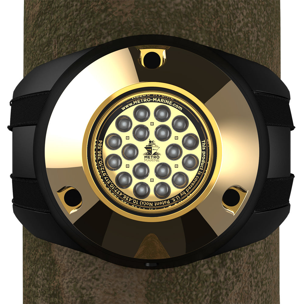 Metro Marine HighOutput Piling Mount Underwater Light wIntelligent Monochromatic LEDs Green 90 Beam FPMR1G390