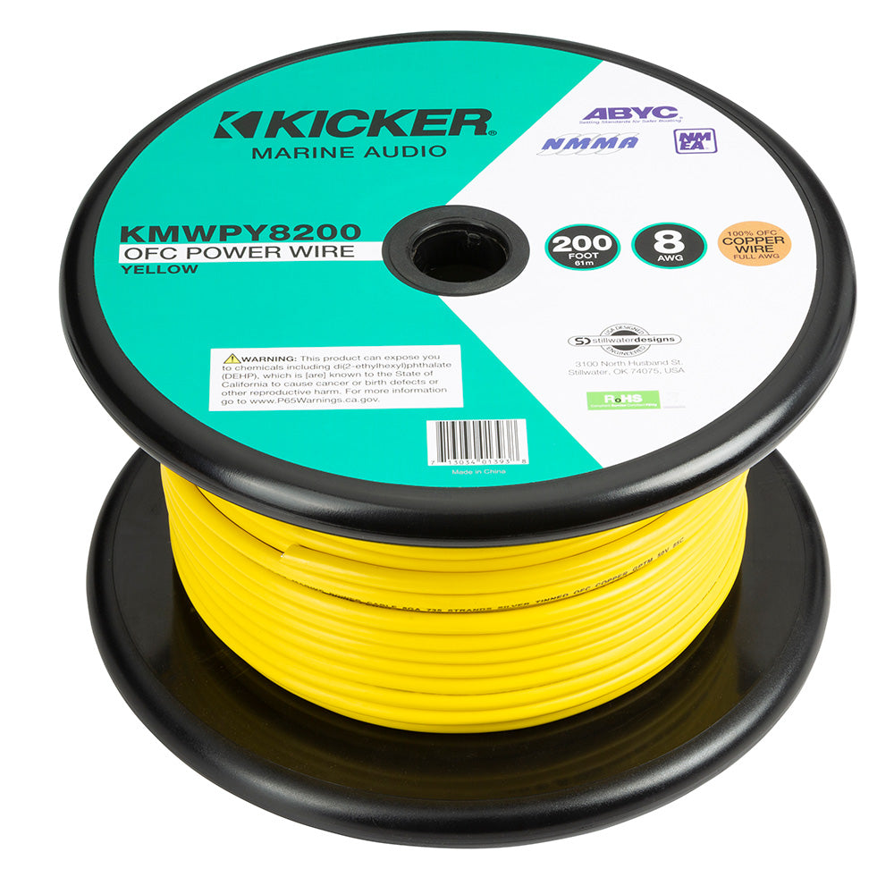 KICKER KMWPY8200 200 8AWG Power Wire Yellow 47KMWPY8200