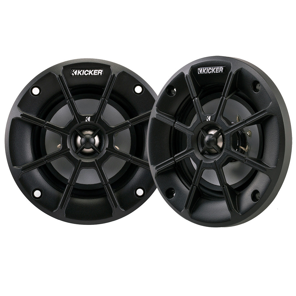 KICKER PS4 4 Powersports WeatherProof Coaxial Speakers 2Ohm Black 40PS42