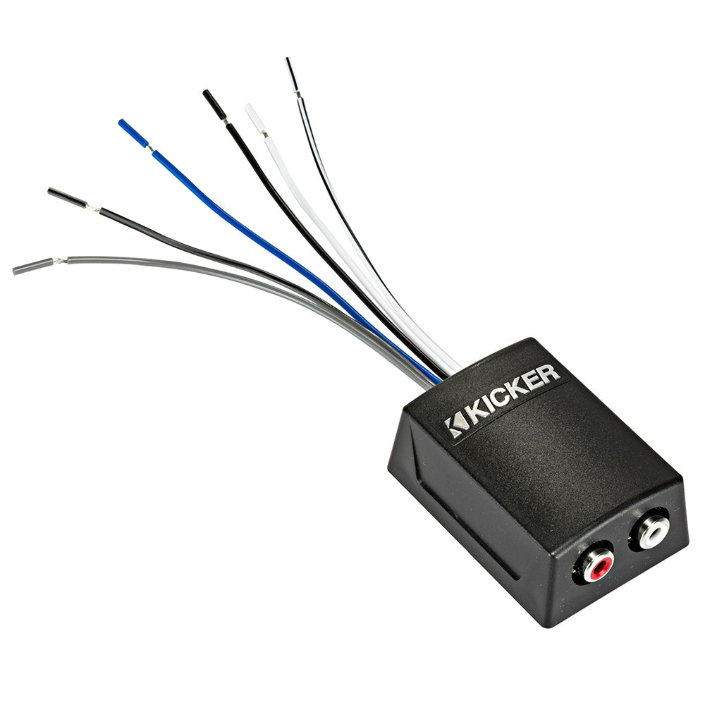 KICKER KSeries Interconnect Speaker to RCA wLineOut Converter 12V TurnOn Lead 46KISLOC2