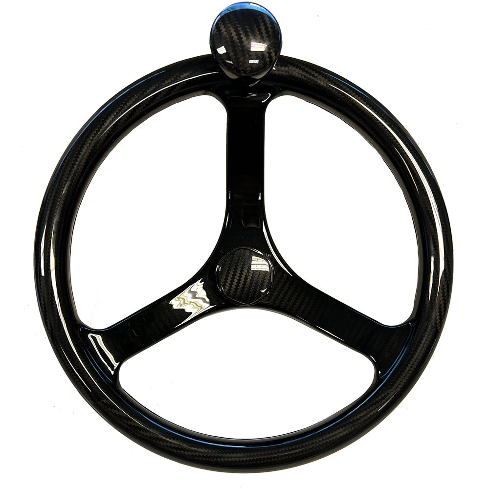 Schmitt Marine Carbon Fiber Primus Wheel wKnob 135 wSanntoprene Finger Grip 34 Tapered Shaft wCF Nut 7461321FGKCFN