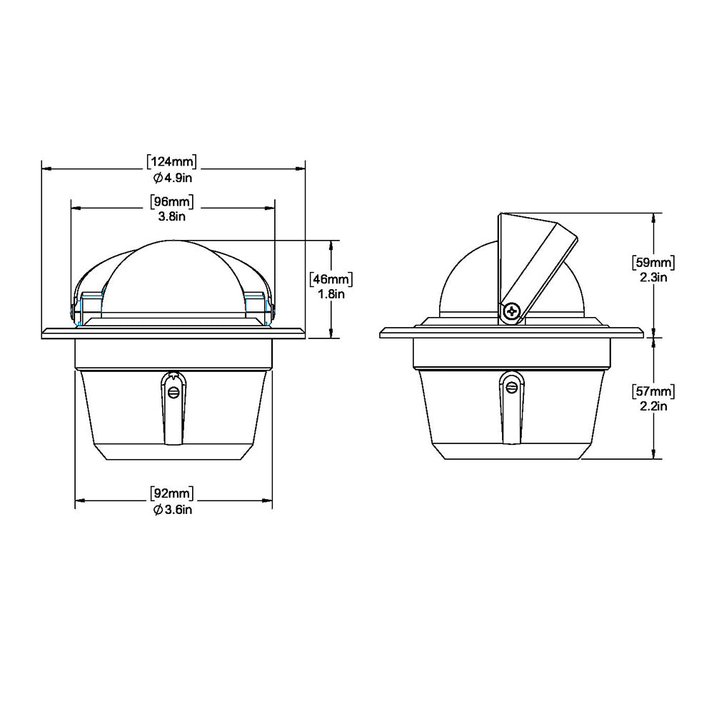 Ritchie F50W Explorer Compass Flush Mount White F50W