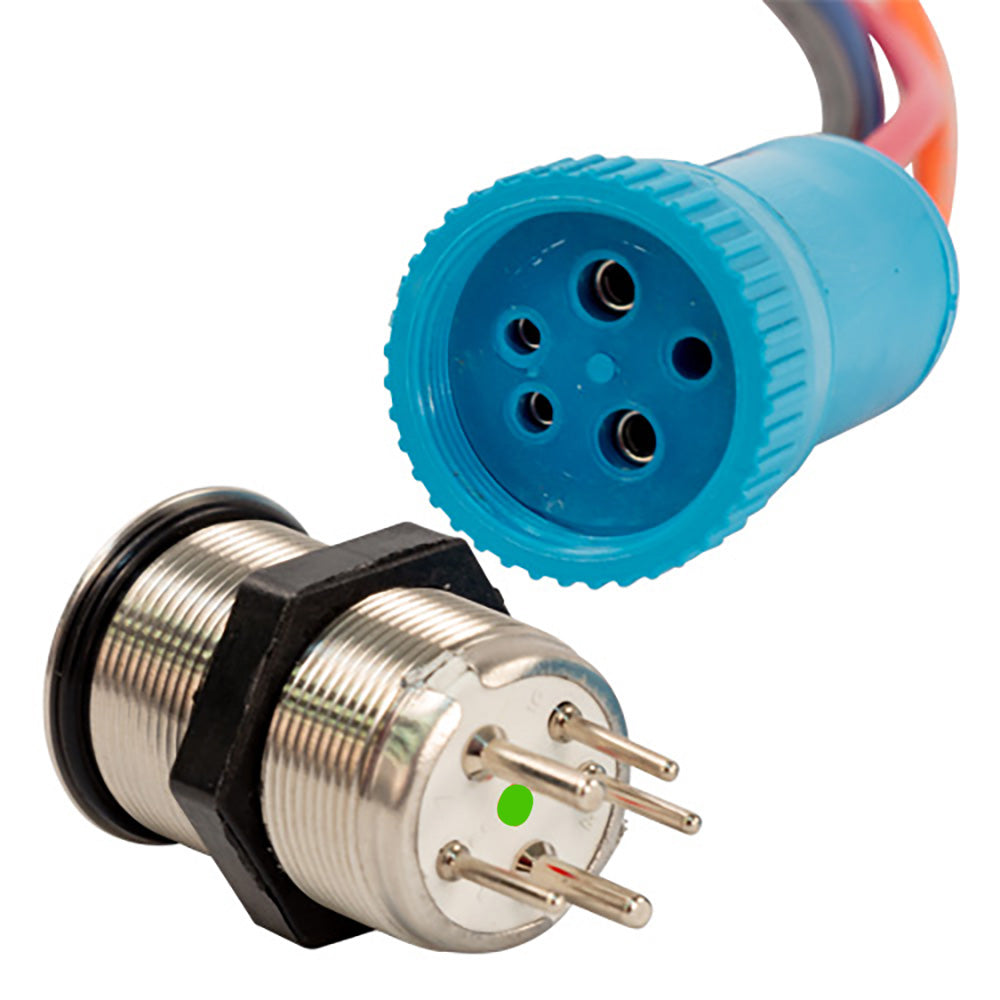 Bluewater 22mm Push Button Switch OffOn Momentary Contact BlueRed LED 4 Lead 905921134