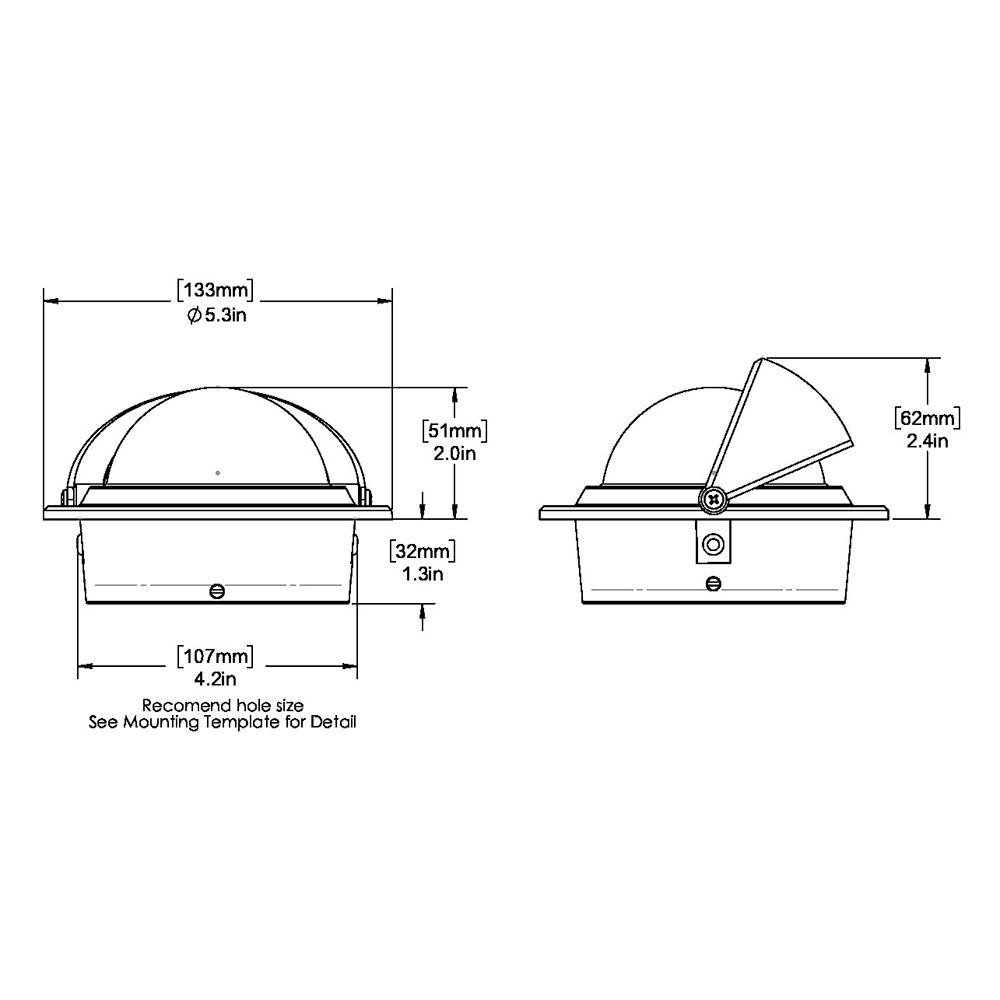 Ritchie F83W Voyager Compass Flush Mount White F83W