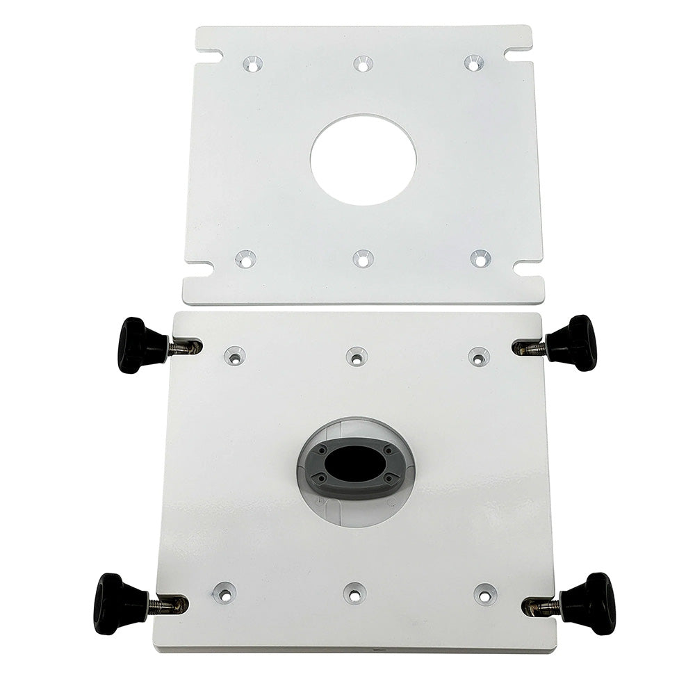 Seaview Removable Base fPedestal Mounts w10x10 Base Plate White PMRB10