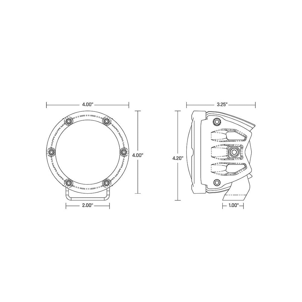RIGID Industries 360Series RGBW 4 Offroad Spot Beam wRGBW Backlight Pods Set of 2 36402