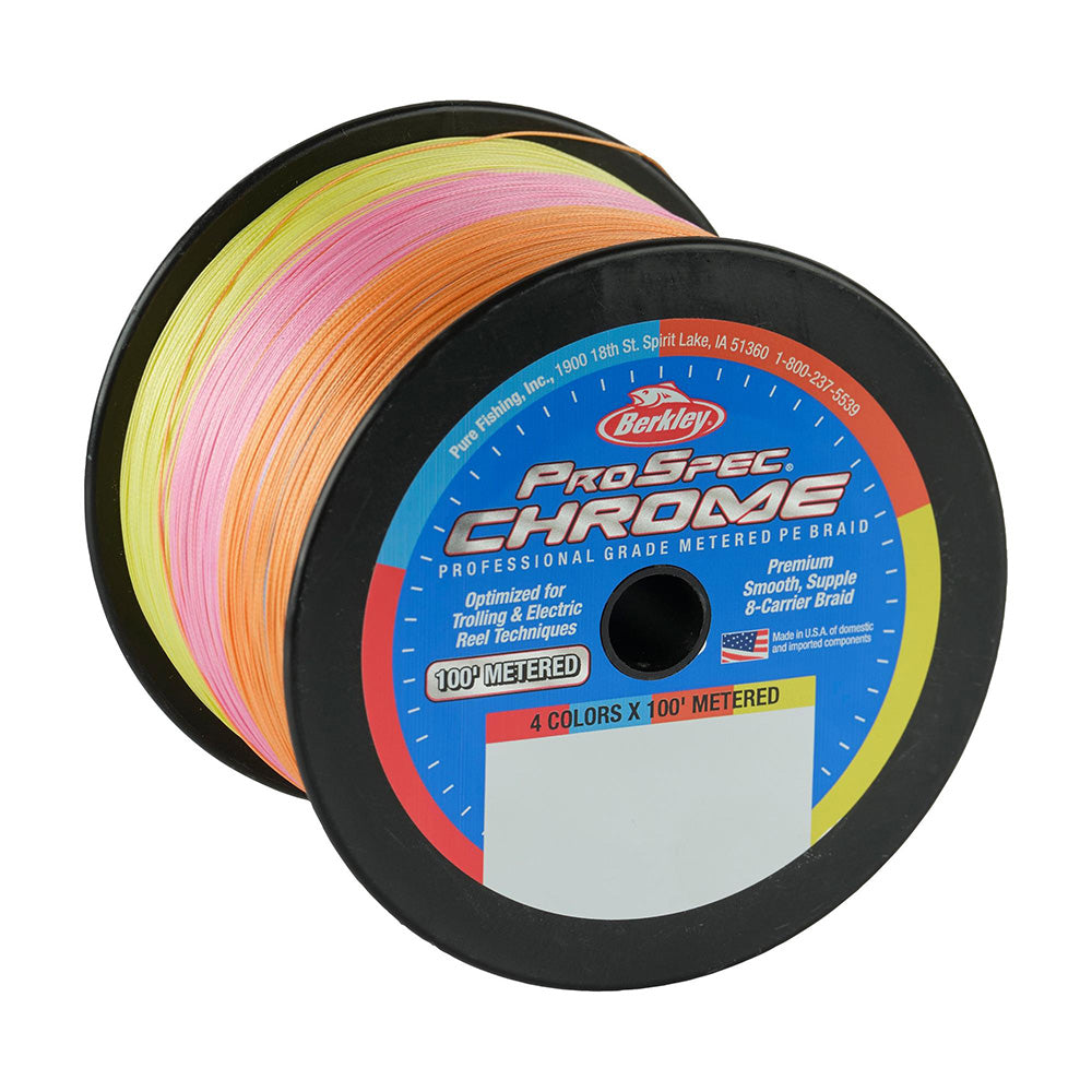 Berkley ProSpec Chrome 4 x 100 Metered Braid 130lb 3000yd 1641081