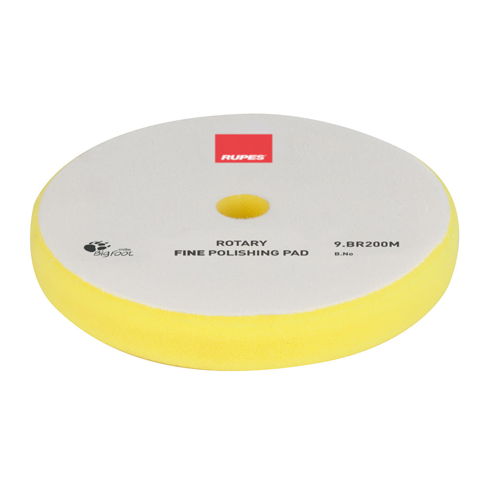 RUPES Rotary Fine Polishing Foam Pad 175180mm Yellow 9BR200M