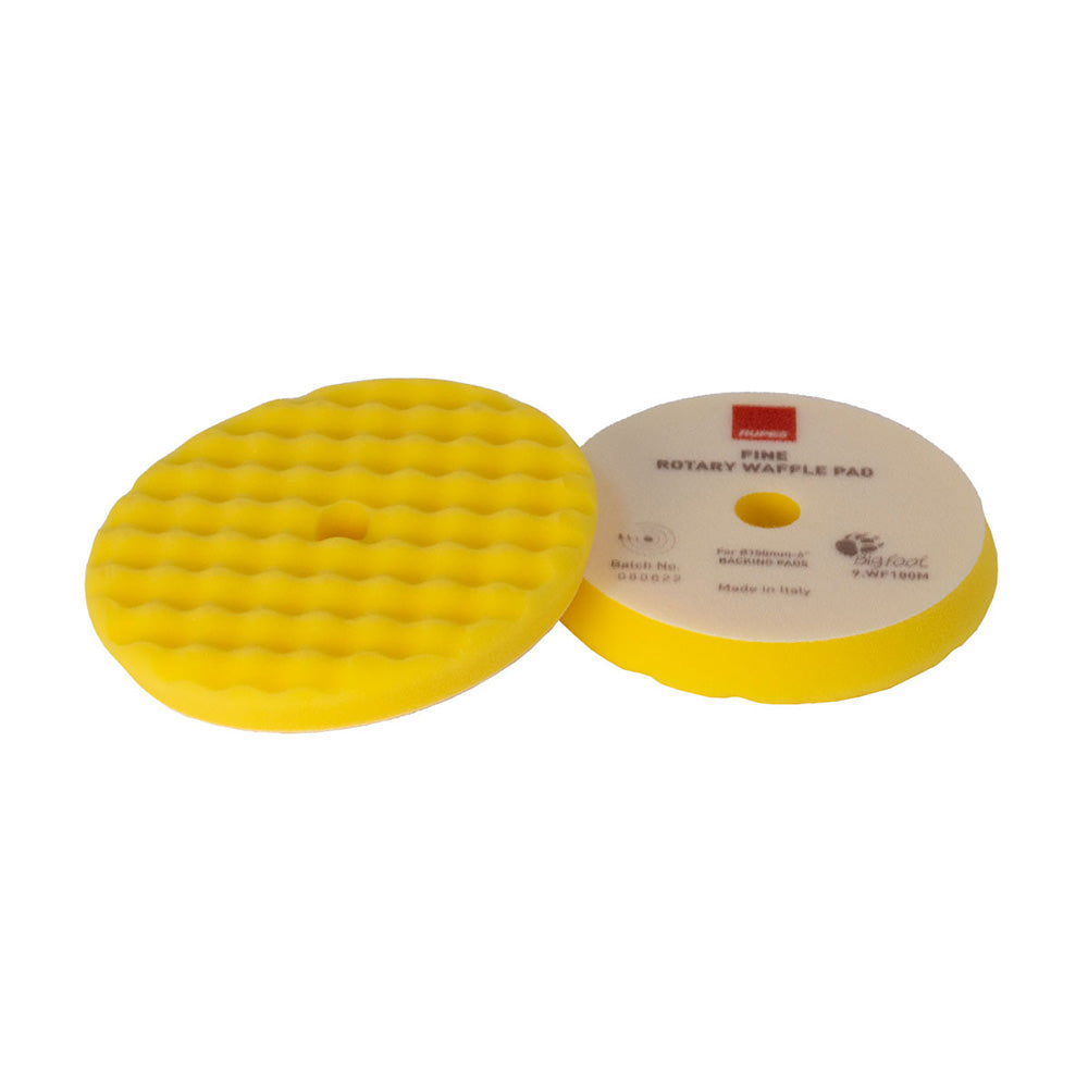 RUPES Velcro Waffle Fine Polishing Pad fRotary Polishers 200mm Yellow 9WF200M