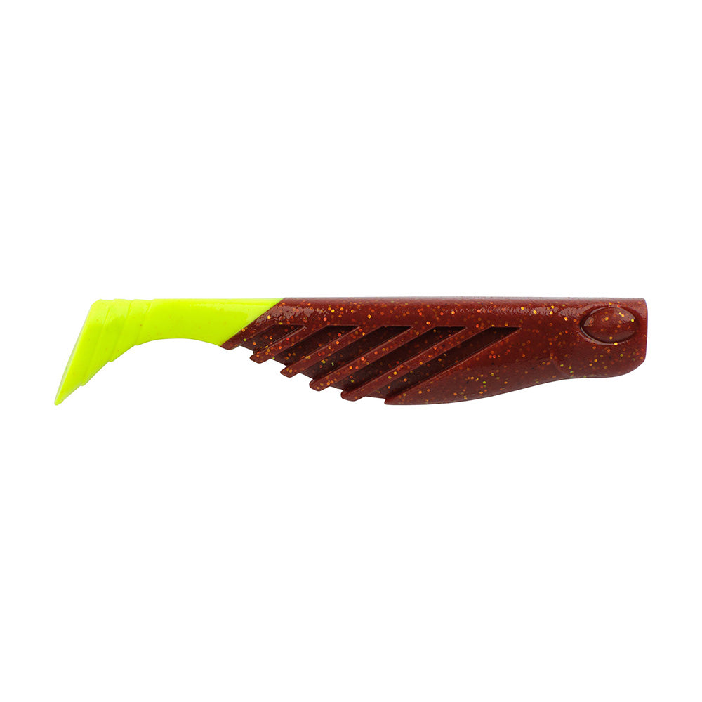 Berkley Gulp Saltwater Ripple Mullet 4 Root Beer GoldChartreuse GSRM4RBGC 1637692