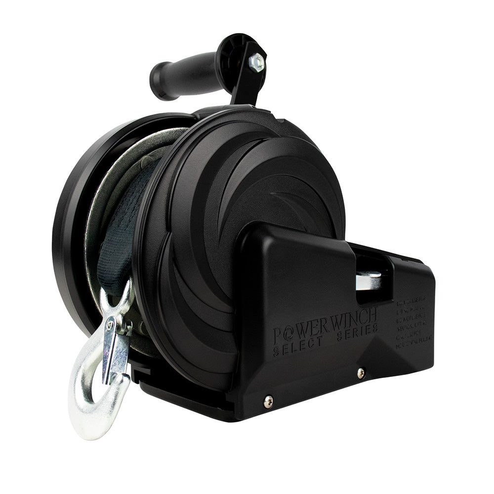 Powerwinch Select Series Winch 2000lb 2 Speed 8 Crank Arm Carbon Black 21400W20008BR