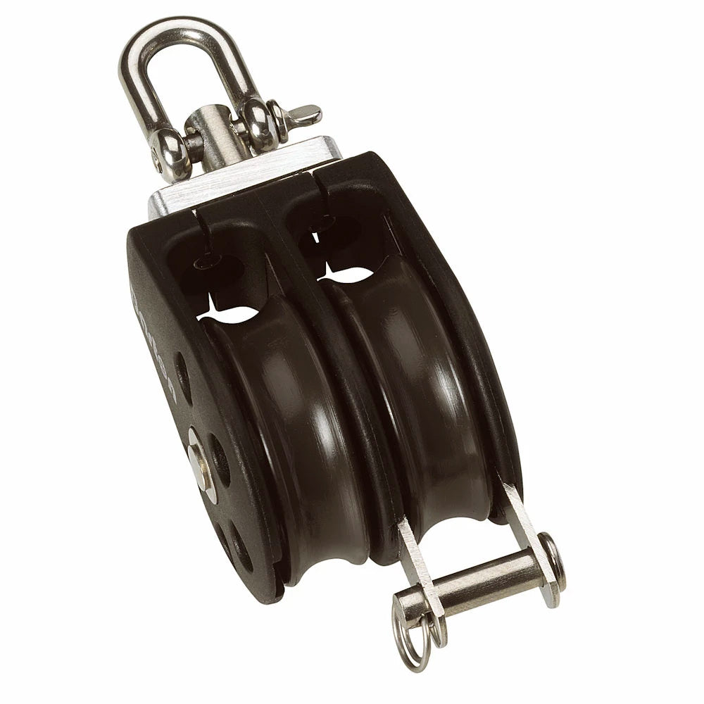 Barton Size 3 45mm Plain Bearing Pulley Block Double Swivel Becket N03231