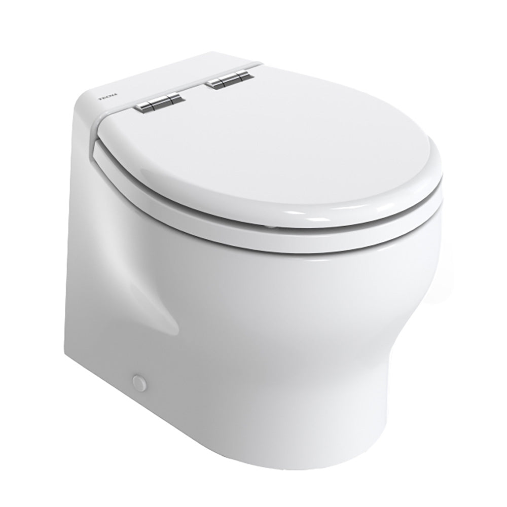 Thetford Silence 2G wWood Polyester Soft Close Seat Standard Solenoid Short White 12V TE2G012DWD00C00