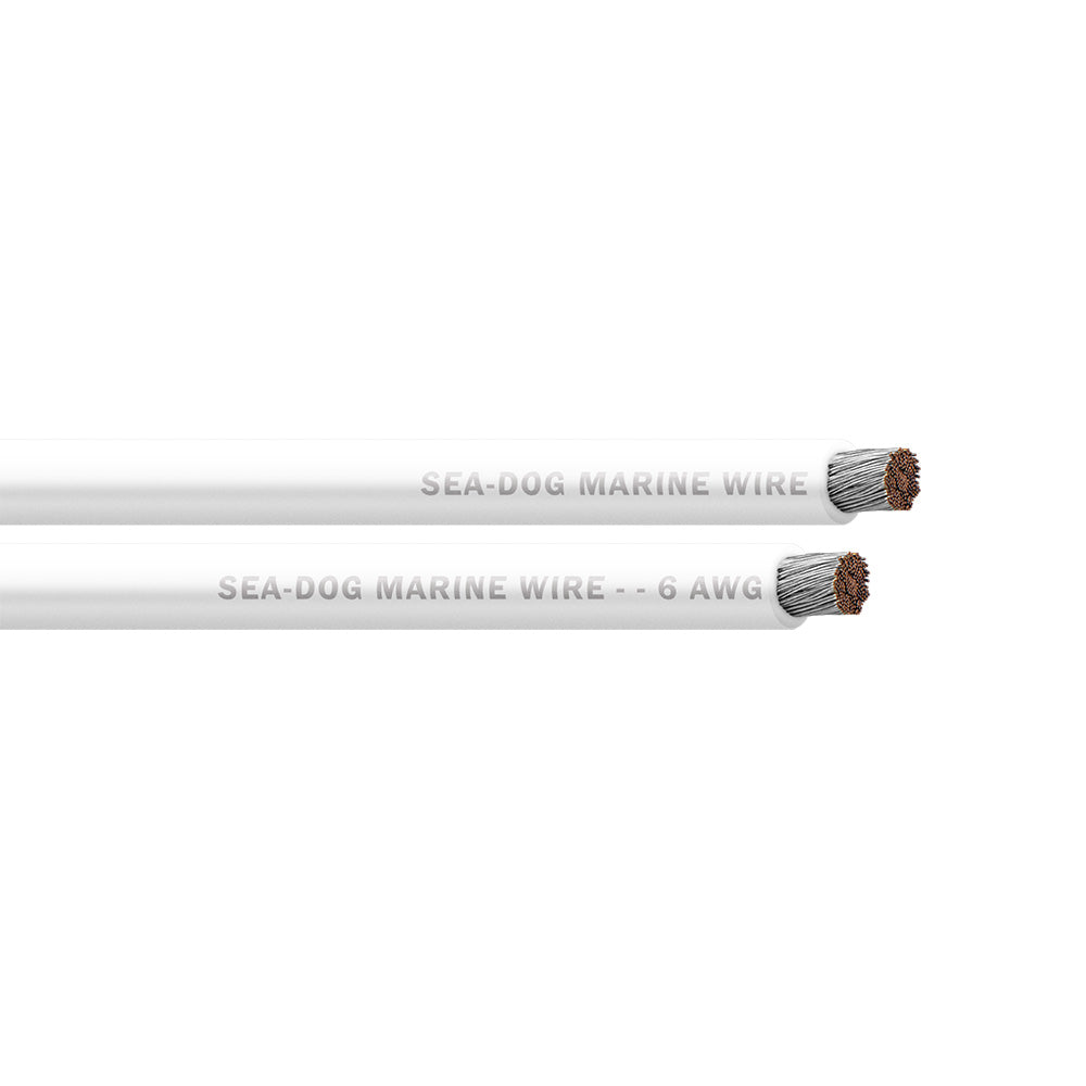 SeaDog 6 AWG White Battery Cable 250 8006054