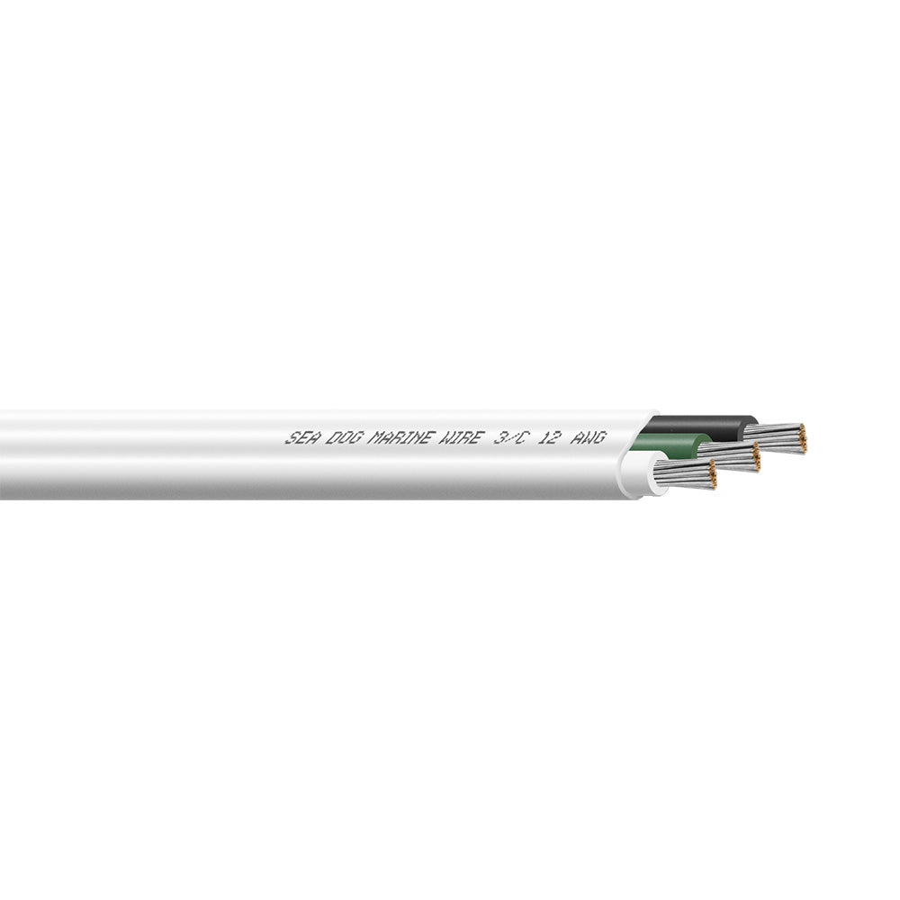 SeaDog 123 AWG Flat Triplex Wire WhiteGreenBlack 25 8012300