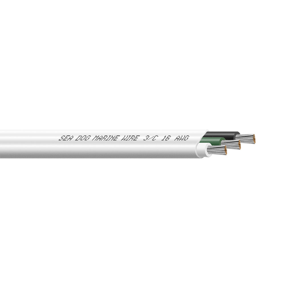 SeaDog 163 AWG Flat Triplex Wire WhiteGreenBlack 100 8016302
