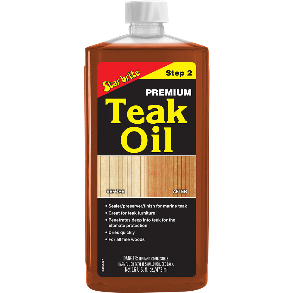 Star brite Premium Golden Teak Oil 16 oz 85116