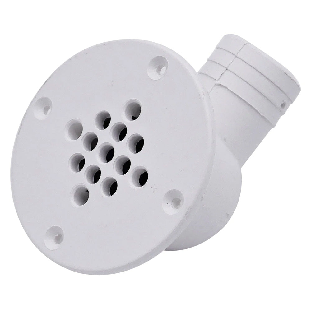 TM Marine 90Degree Cockpit Scupper Drain White CSD92DP