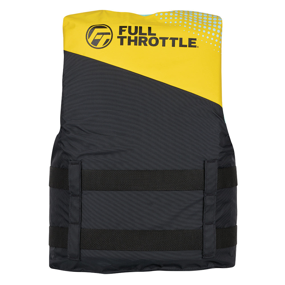 Full Throttle Teen Nylon Life Jacket YellowBlack 11220030001026