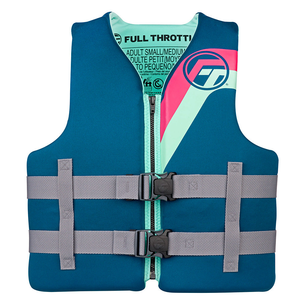 Full Throttle Adult RapidDry Life Jacket SM Aqua 14210050503027