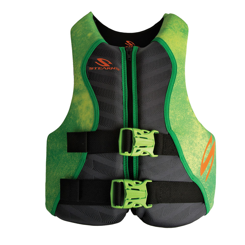 Stearns Youth Hydroprene Life Vest Type III Green 5090lbs 2000037956