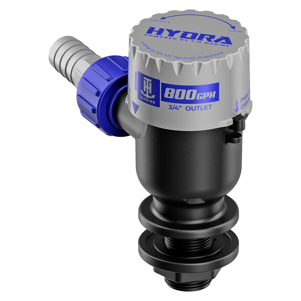 TH Marine HYDRA Livewell Pump 800 GPH 12V Short Nozzle PMPLWS8DP