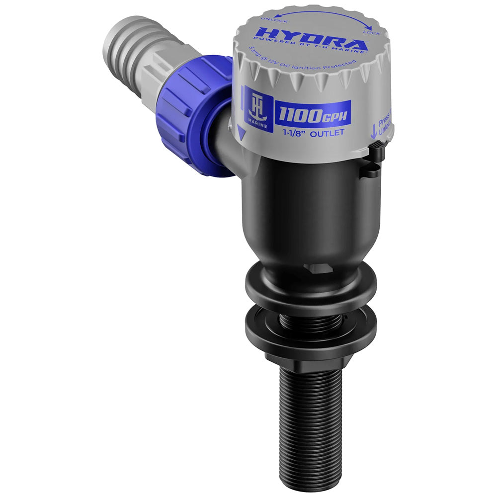 TH Marine HYDRA Livewell Pump 1100 GPH 12V Long Nozzle PMPLWL11DP
