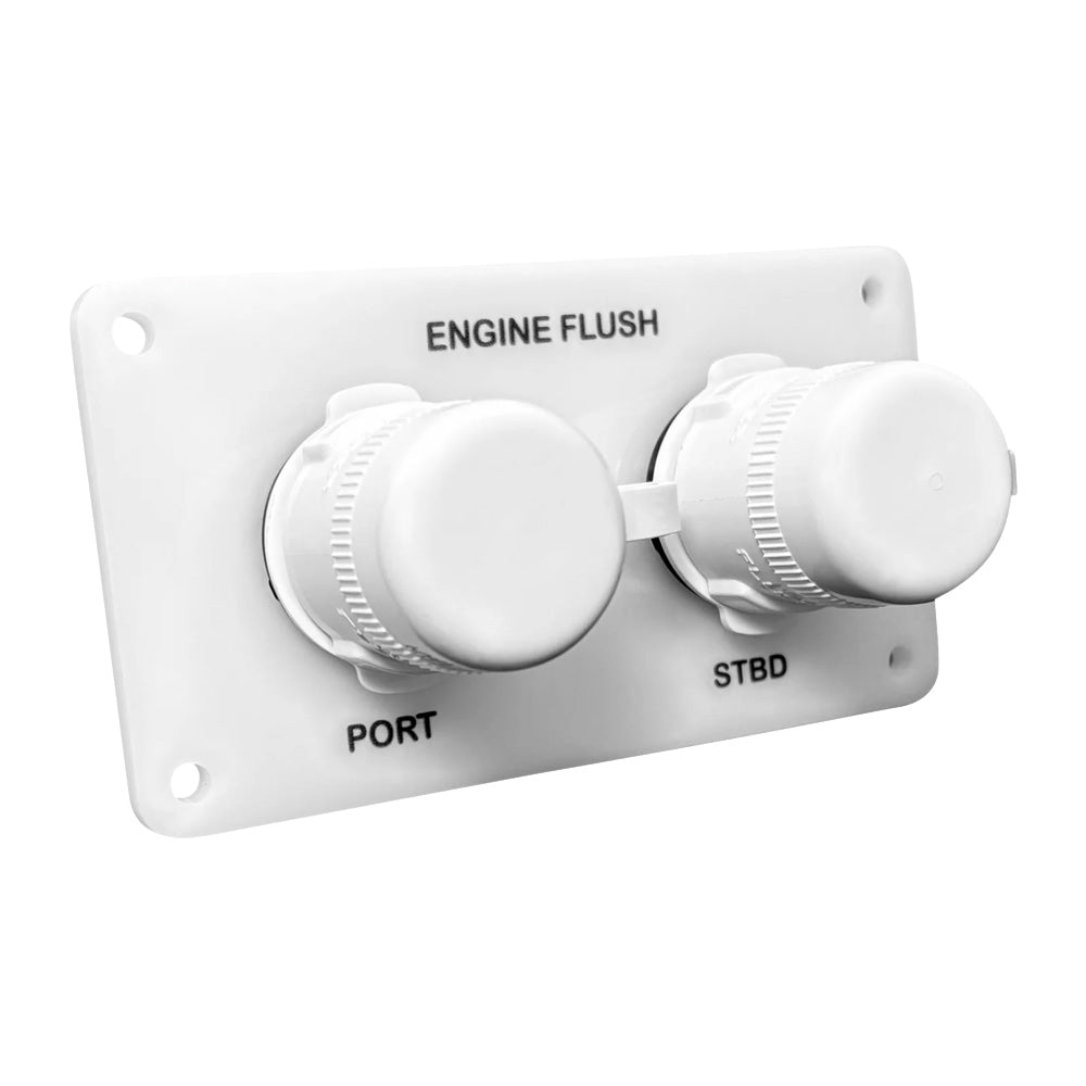 Flushmaster Flush Port Reroute Dual Outlet White Acrylic Plate Horizontal 12 Barb SMQCR2WH12