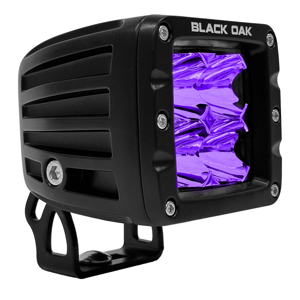 Black Oak 2 Ultraviolet LED Pod Light Flood Optics Pro Series 30 12W 2FUVPOD