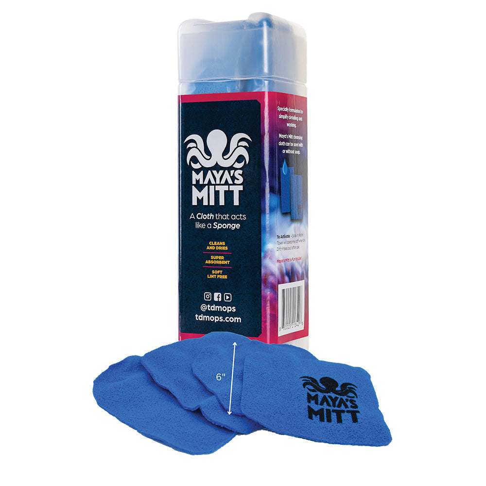 TD Mop Mayas Mitt Detailing Sponge Cloth 6 x 6 4Pack MMSMALL