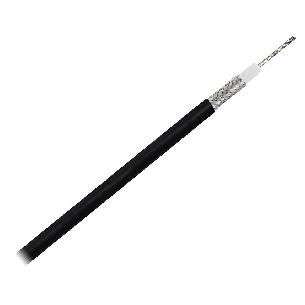 Pacer RG58AU Coax Cable Stranded TV Cond TV Braid Black Jacket 200 MRG58AU200