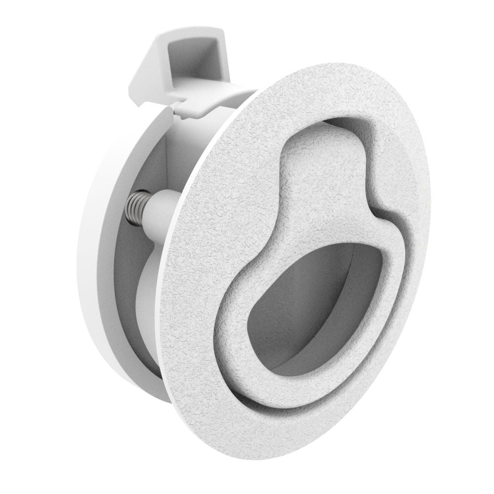 Southco PushtoClose Latch Medium Size No Restriction 17 22mm Grip Plastic Natural White M1641