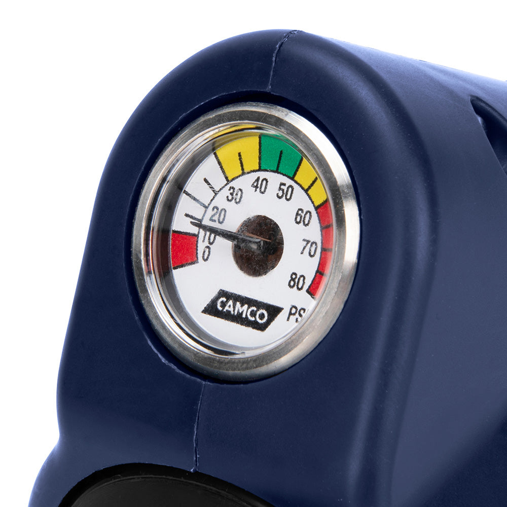 Camco 90 Degree Adjustable Water Pressure Regulator wGauge 40065