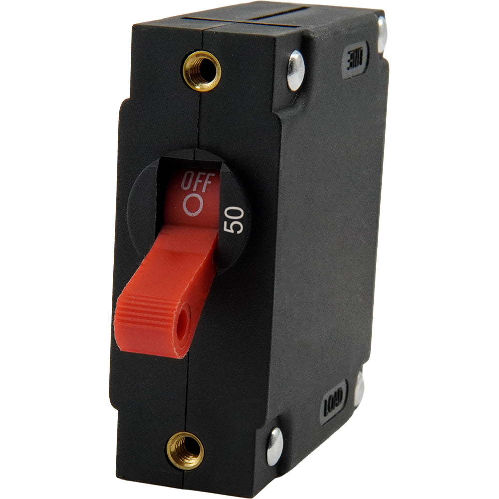 Egis A Series Red Toggle Panel Mount Circuit Breaker Single Pole 50A 322150