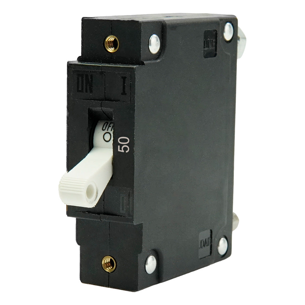 Egis C Series White Toggle Panel Mount Circuit Breaker Single Pole 50A 3501050