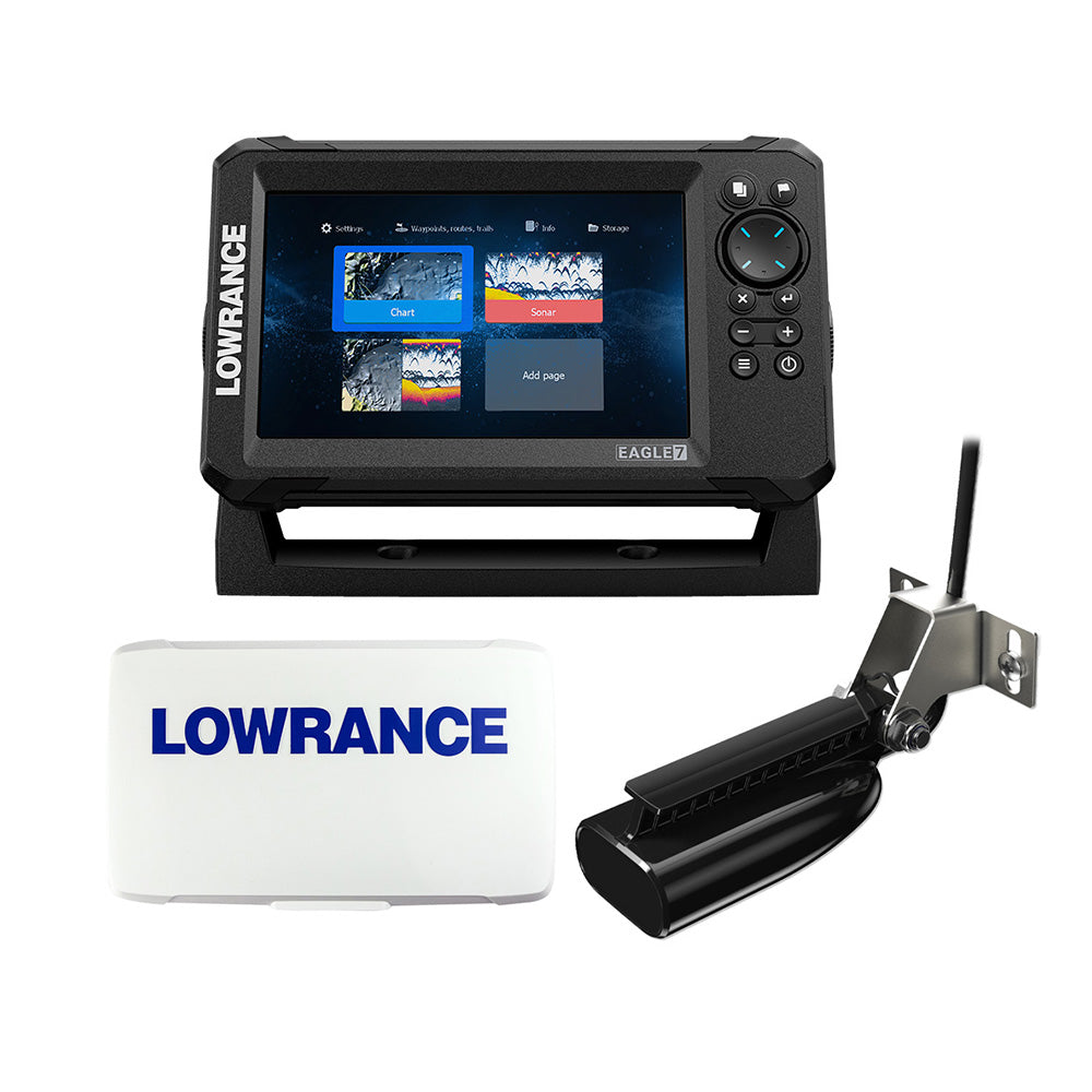 Lowrance Eagle 7 wSplitShot TM Transducer Inland Charts Suncover 00016658001