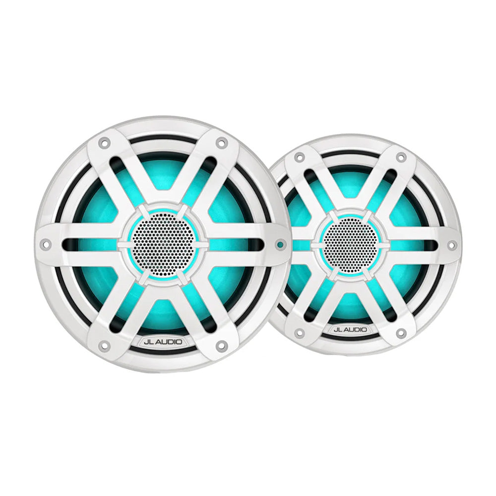 JL Audio M200 Marine Speakers 77 wLED White Sport Grille 0100475700