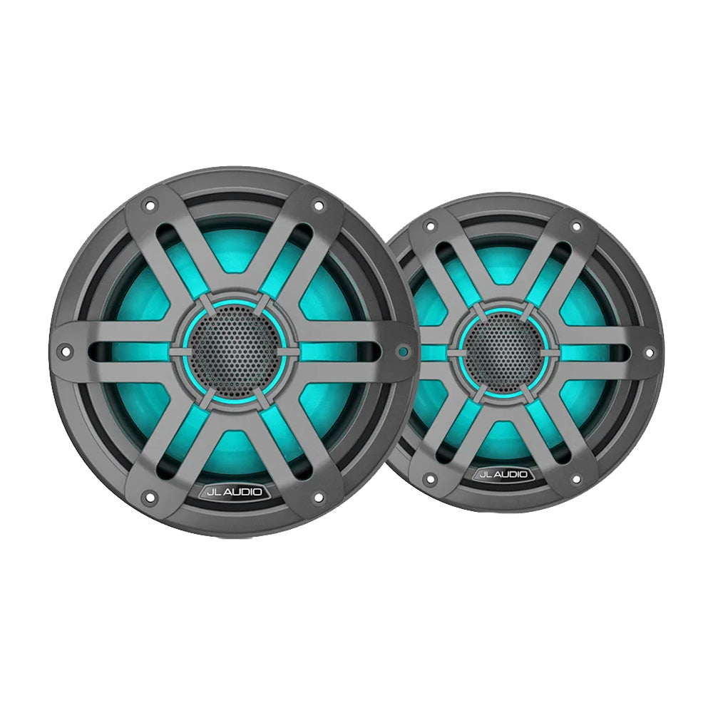 JL Audio M200 Marine Speakers 77 wLED Grey Sport Grille 0100475701