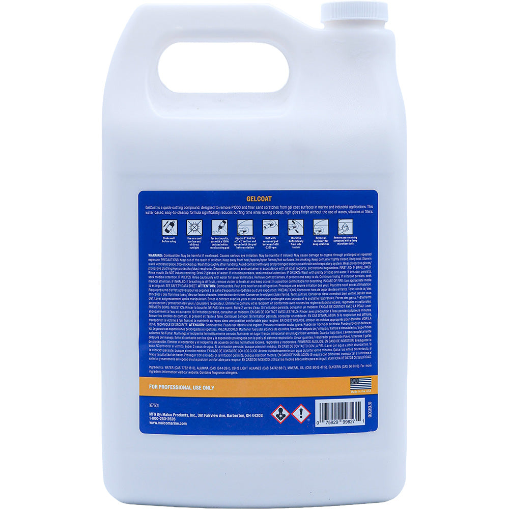 Malco GelCoat Compound 1 Gallon Case of 4 167501CASE
