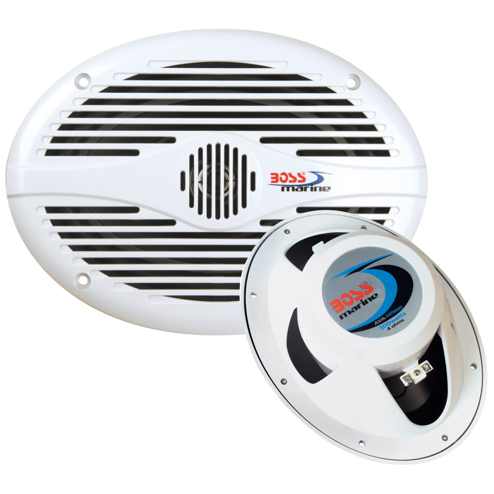 Boss Audio 6x 9 MR690 Oval Speakers White 350W MR690