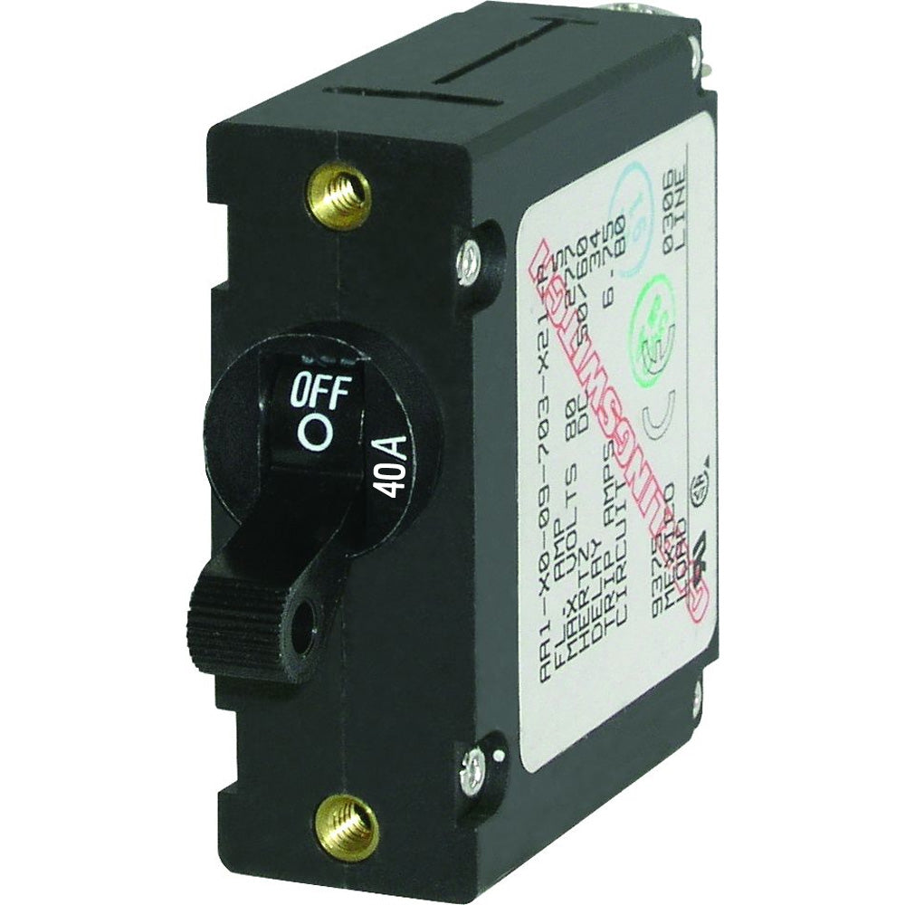 Blue Sea 7224 AC DC Single Pole Magnetic World Circuit Breaker 40 Amp 7224