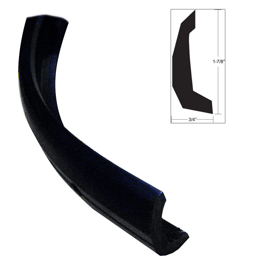 TACO SemiRigid Rub Rail Kit Black wNo Insert 30 V114135BKA303
