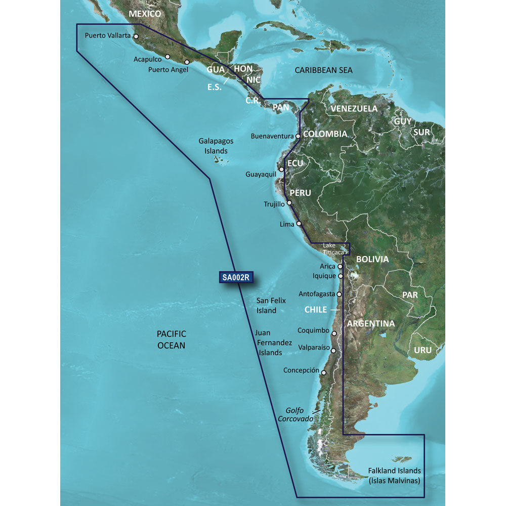 Garmin BlueChart g3 HD HXSA002R South America West Coast microSDSD 010C106320