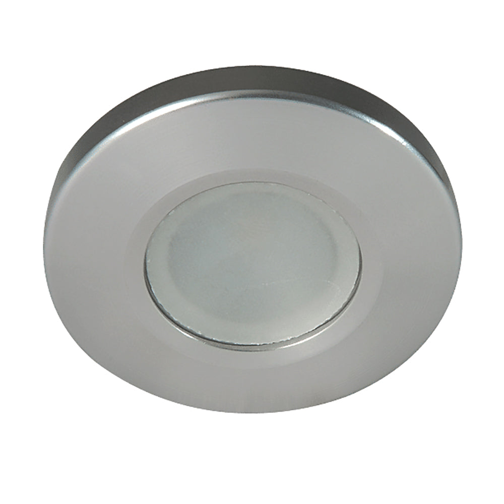 Lumitec Orbit Flush Mount Down Light Brushed Finish White NonDimming 112503
