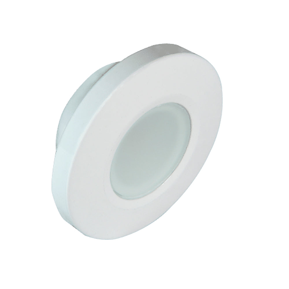 Lumitec Orbit Flush Mount Down Light White Finish 4Color BlueRedPurpleWhite Non Dimming 112520