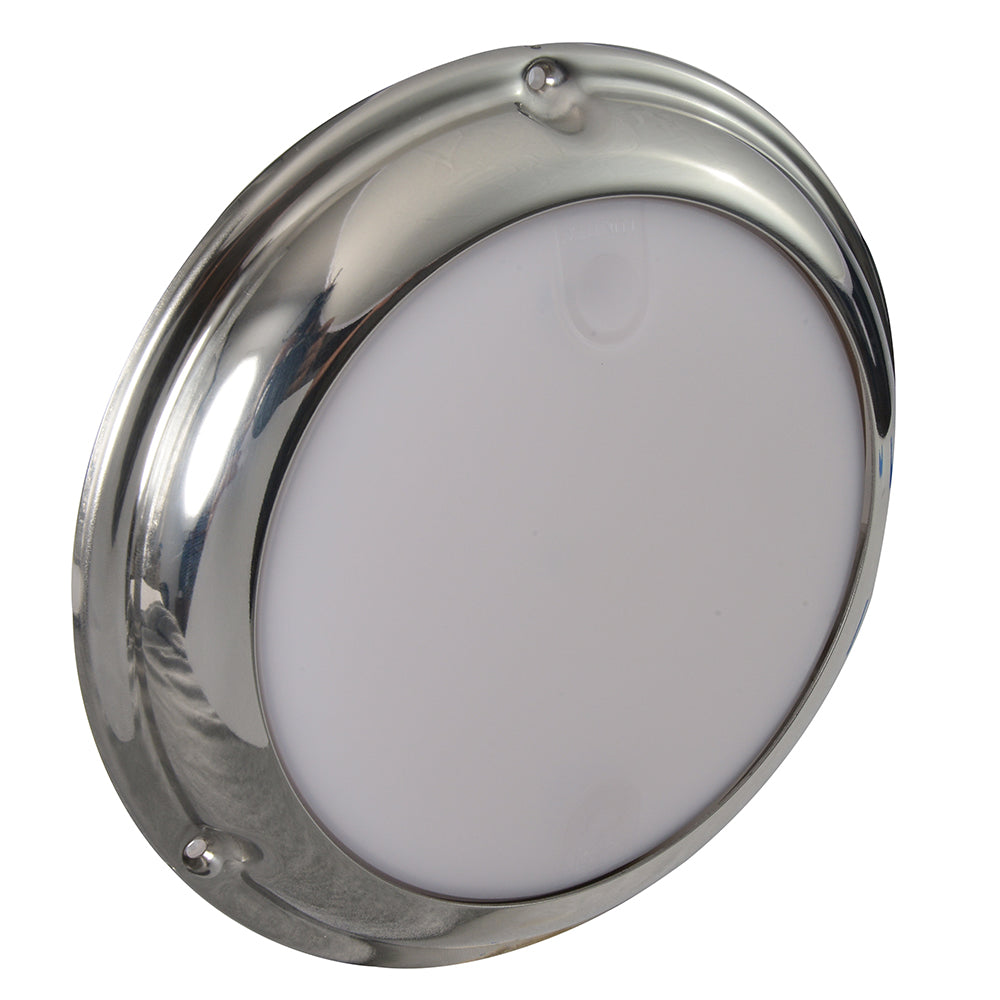 Lumitec TouchDome Dome Light Polished SS Finish 2Color WhiteRed Dimming 101098