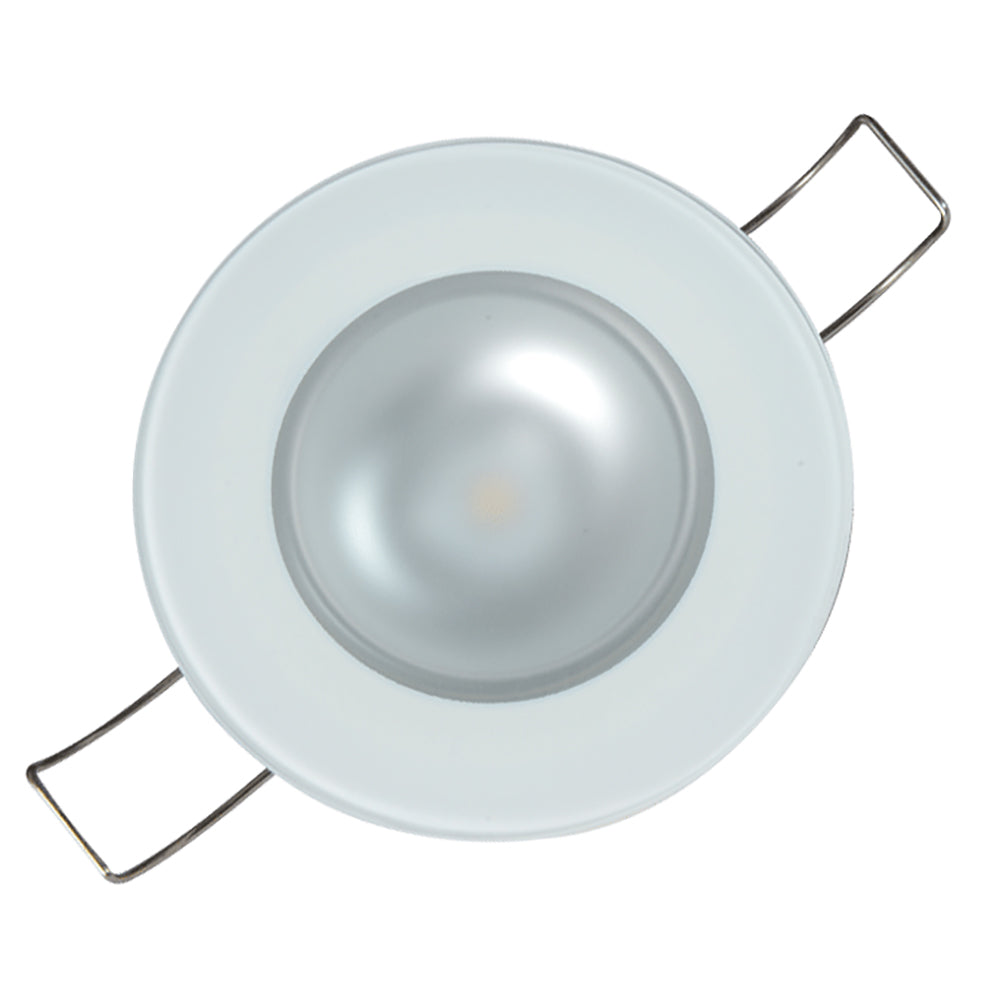 Lumitec Mirage Flush Mount Down Light Glass Finish 3Color RedBlue Non Dimming wWhite Dimming 113198