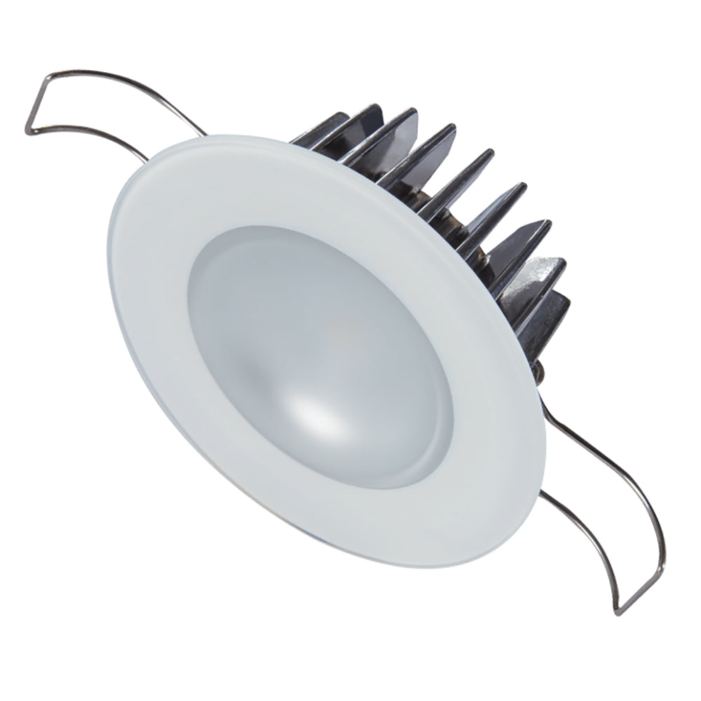Lumitec Mirage Flush Mount Down Light Glass Finish 3Color RedBlue Non Dimming wWhite Dimming 113198