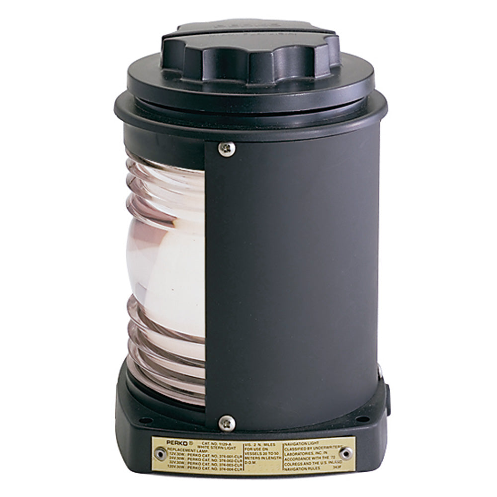 Perko Stern Light Black Plastic White light with Gray Tinted Lens 1129A00BLK