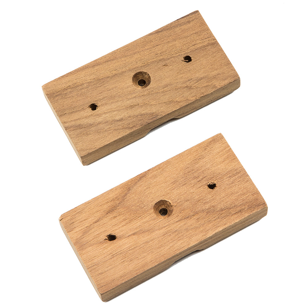 Whitecap Teak Rod Storage Rack Mounting Brackets Pair 60609